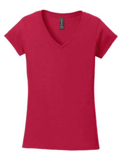 CPN-559468669 LADIES SOFTSTYLE FIT V-NECK TSHIRT - DYS