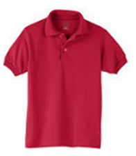 Clearance LSLA Red Polo Shirt - UNISEX (Hanes) "Sold As is"