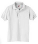 Clearance LSLA White Polo Shirt - UNISEX (Hanes) "Sold As is"